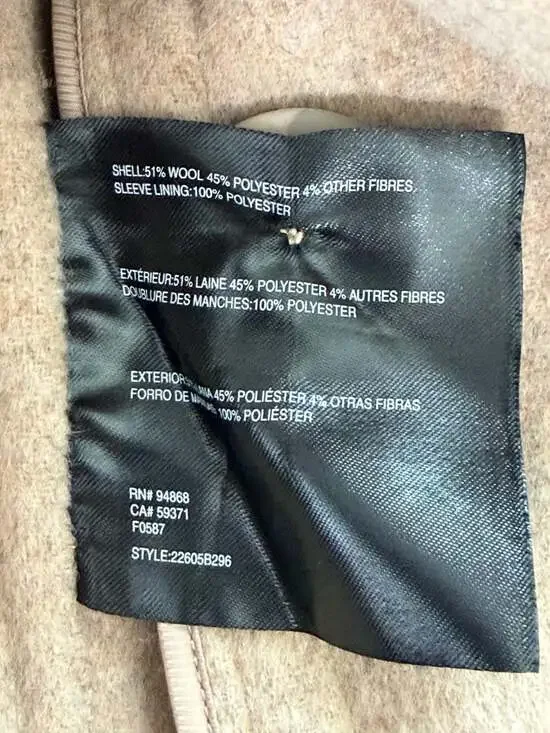 Bernardo Women's Handmade Wool Blend Cropped Jacket with Oversized Lapel - Picture 5 of 6